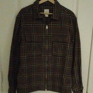 H&M Men’s Flannel Black Plaid Jacket Medium
